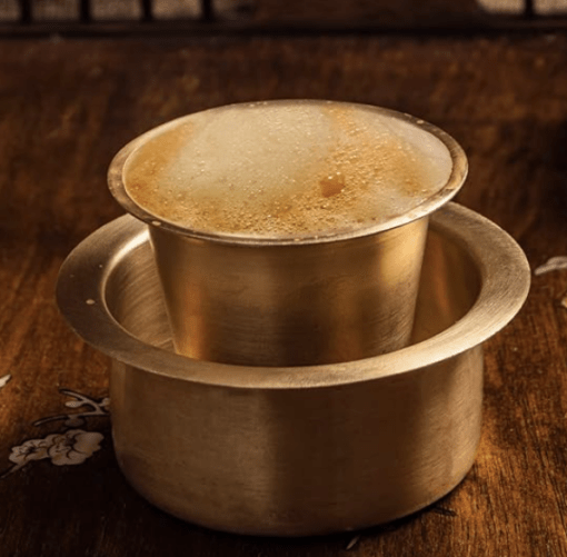 Brass Dabara Set - Plain Brushed Matte Finish - For South Indian Filter Coffee - 120ml - Image 2